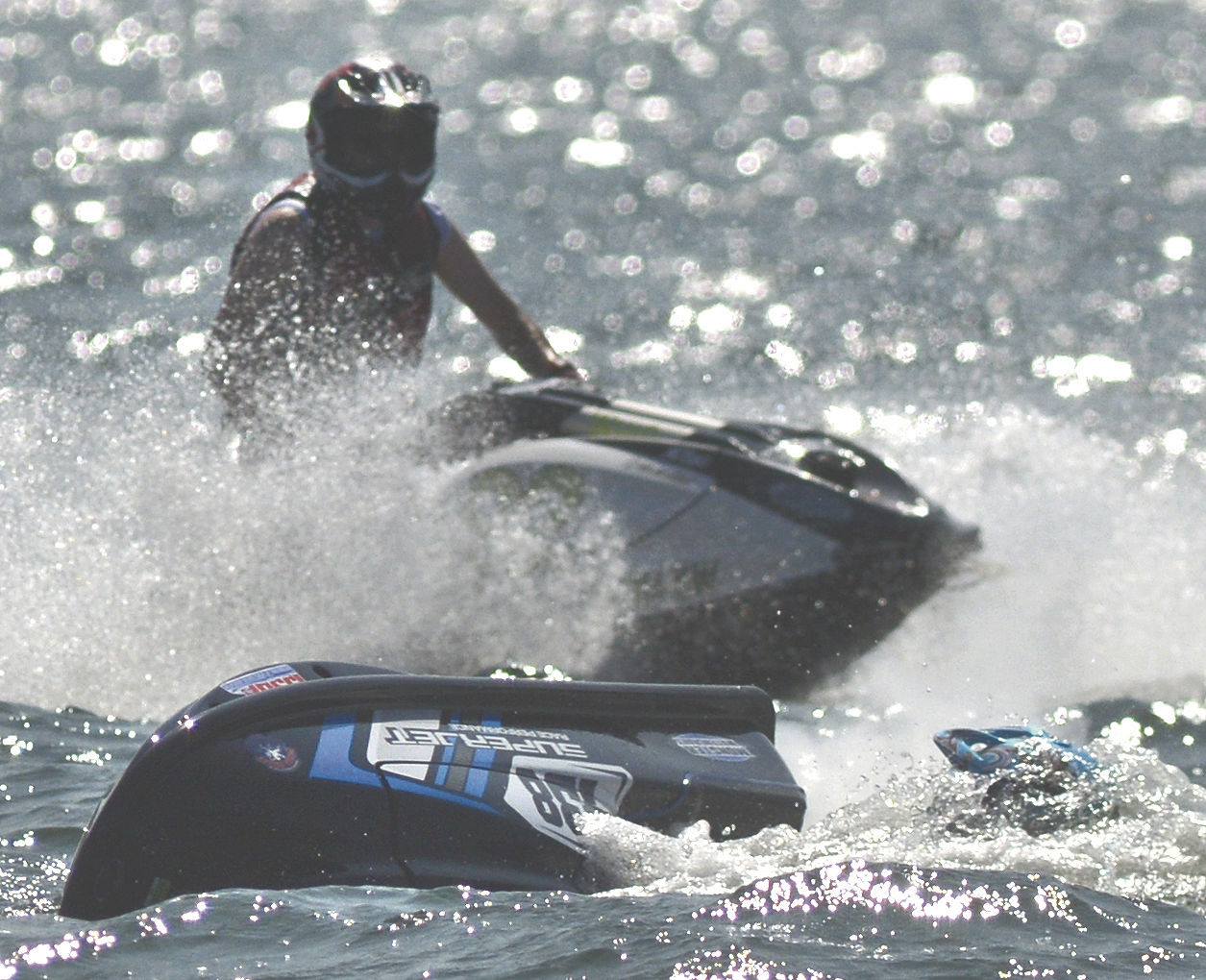 Klete Kinser of Lovell, Wyo., swims